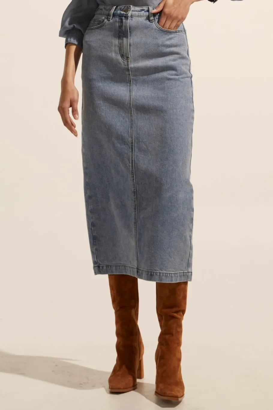 Accord Skirt-Washed Denim|zoe kratzmann Discount