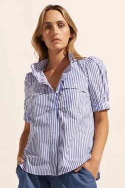 Allot Top-Cobalt Stripe|zoe kratzmann