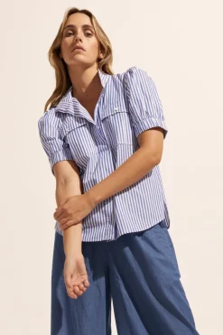 Allot Top-Cobalt Stripe|zoe kratzmann