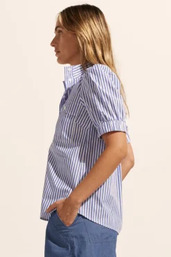 Allot Top-Cobalt Stripe|zoe kratzmann