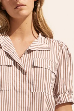 Allot Top-Mocha Stripe|zoe kratzmann New