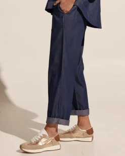Bolster Pant-Dark Chambray|zoe kratzmann