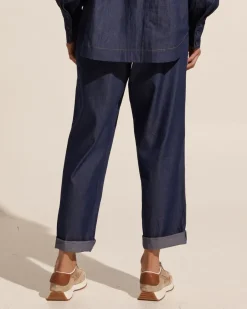 Bolster Pant-Dark Chambray|zoe kratzmann