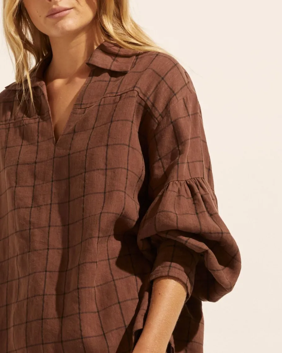 Bounty Top-Chocolate Check|zoe kratzmann Sale