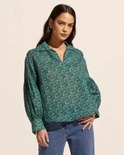 Bounty Top-Juniper Floral|zoe kratzmann New