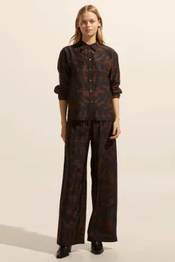 Breeze Pant-Choc Frond|zoe kratzmann