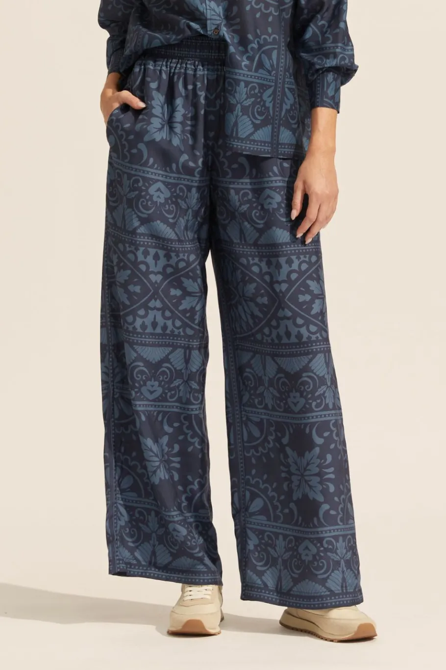 Breeze Pant-Indigo Mosaic|zoe kratzmann Best