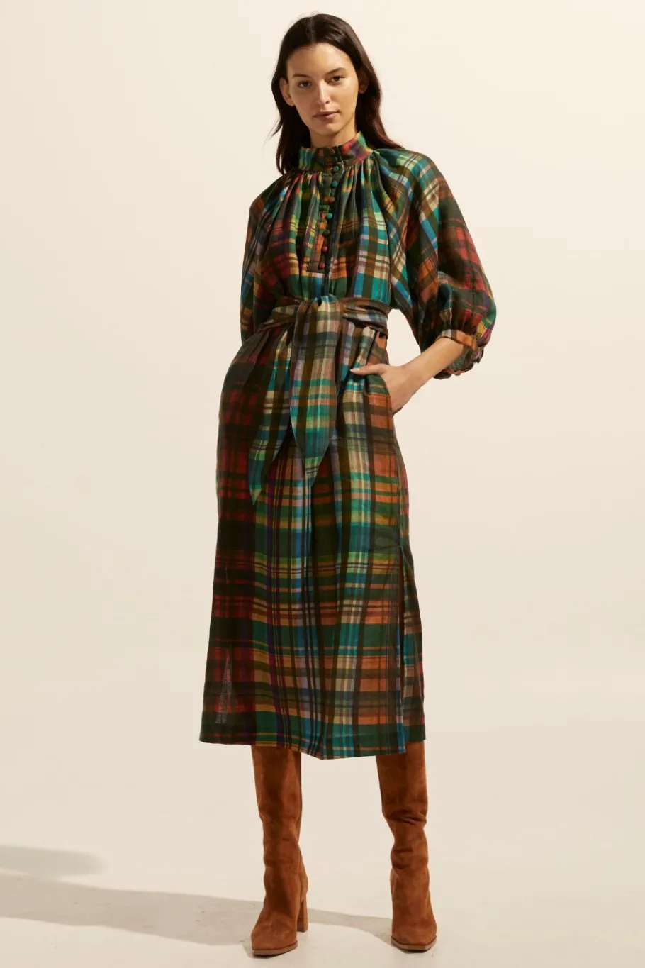 Capture Dress-Kaleidoscope Check|zoe kratzmann