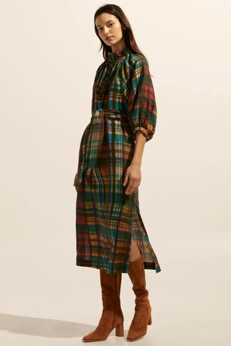 Capture Dress-Kaleidoscope Check|zoe kratzmann