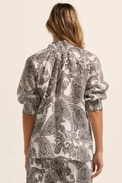 Carousel Top-Black Paisley|zoe kratzmann New