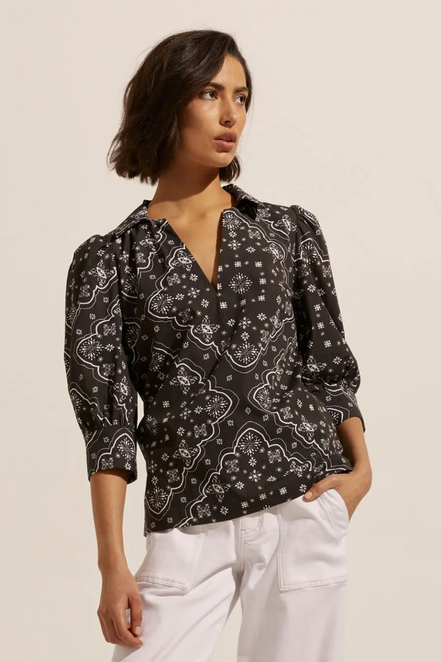 Clarity Top-Black Bandana|zoe kratzmann New