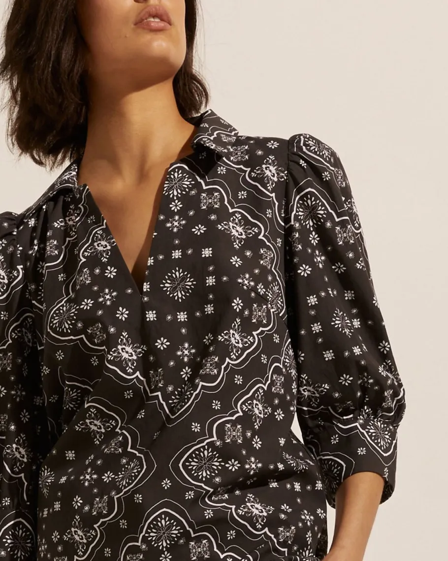 Clarity Top-Black Bandana|zoe kratzmann New