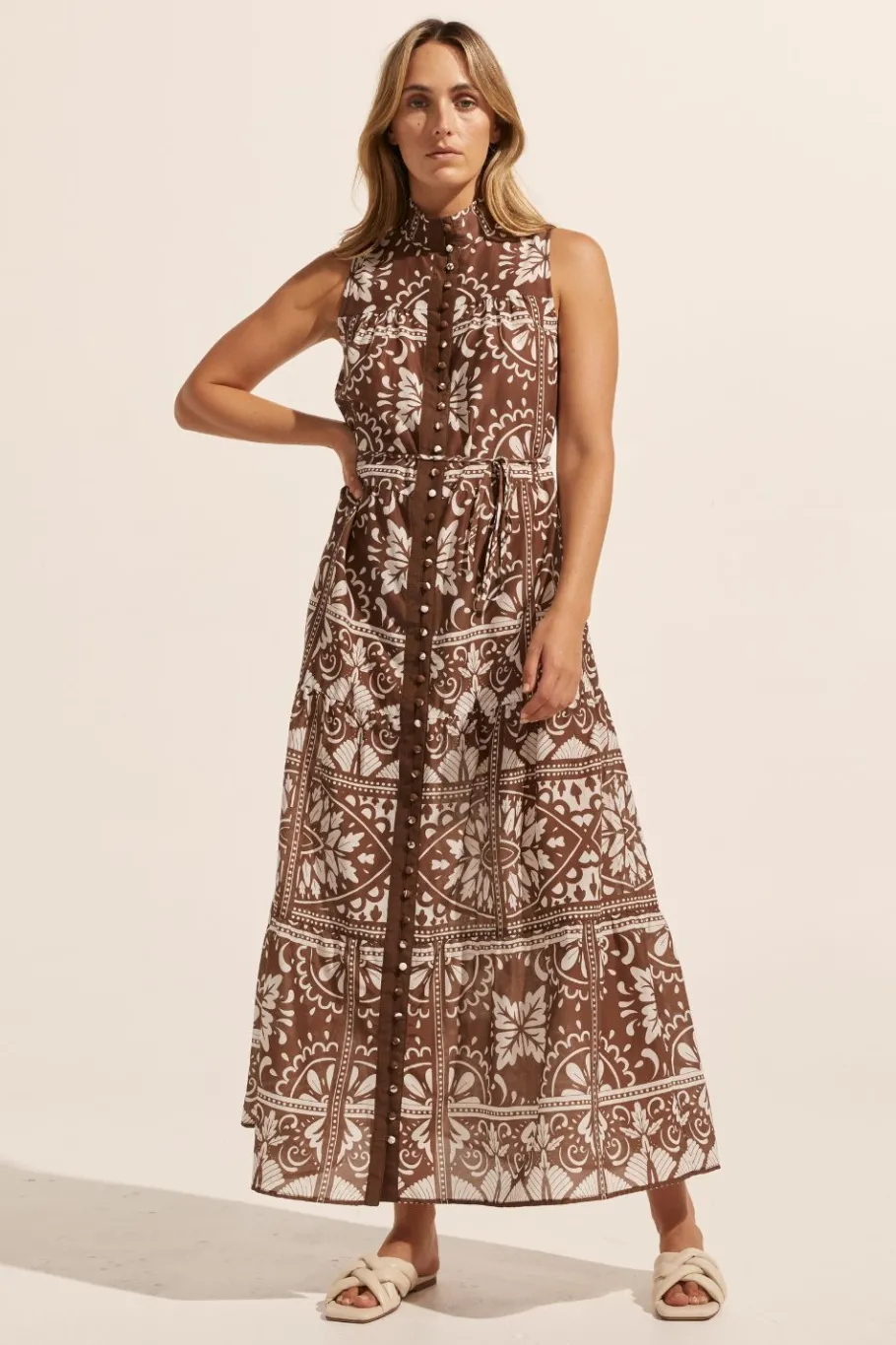 Crescent Dress-Choc Mosaic|zoe kratzmann Hot