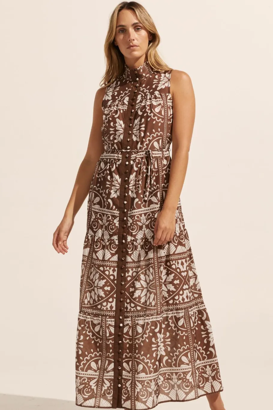 Crescent Dress-Choc Mosaic|zoe kratzmann Hot