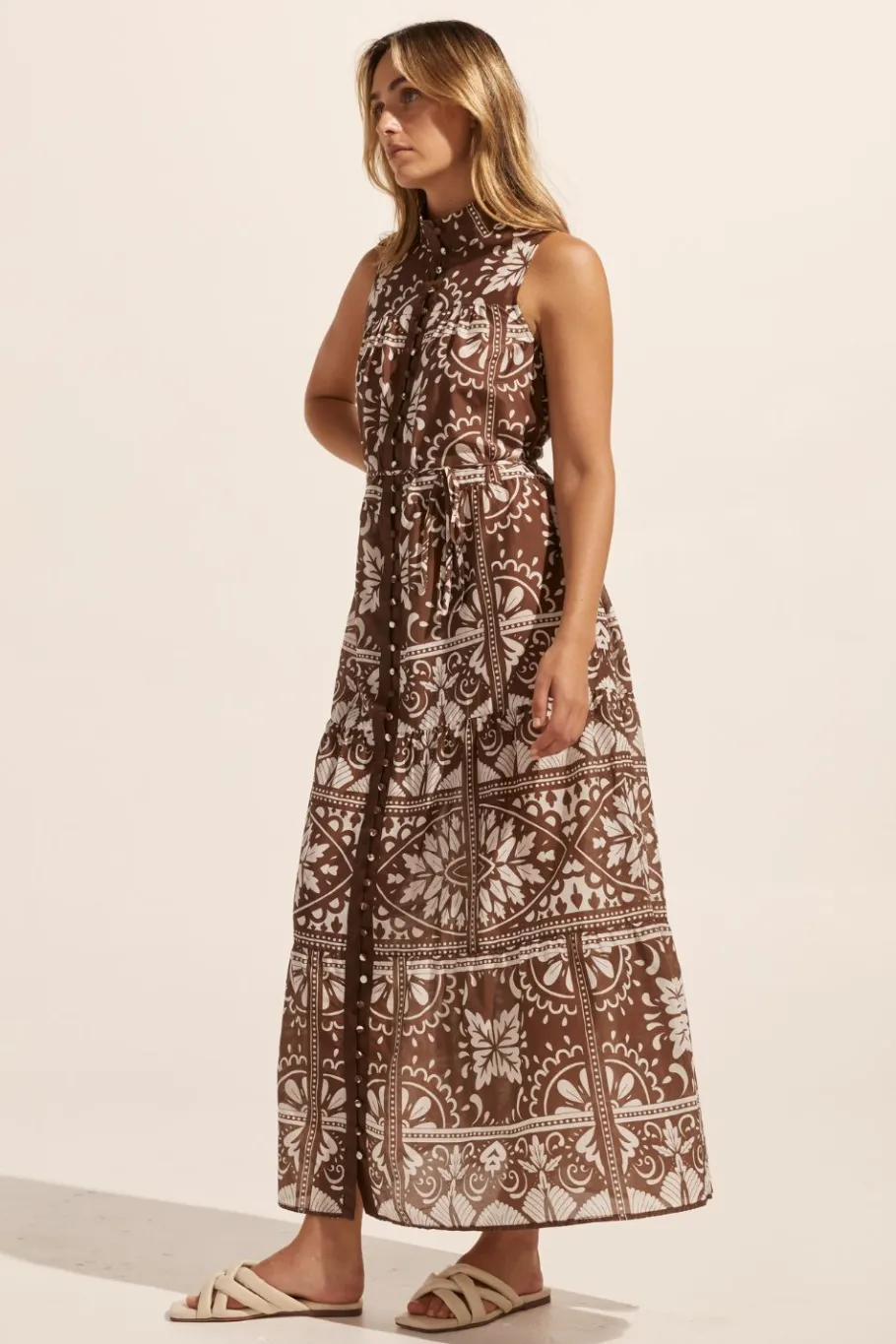 Crescent Dress-Choc Mosaic|zoe kratzmann Hot