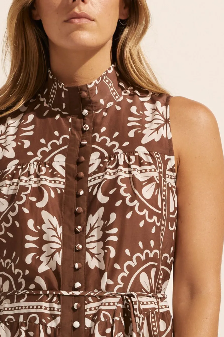 Crescent Dress-Choc Mosaic|zoe kratzmann Hot