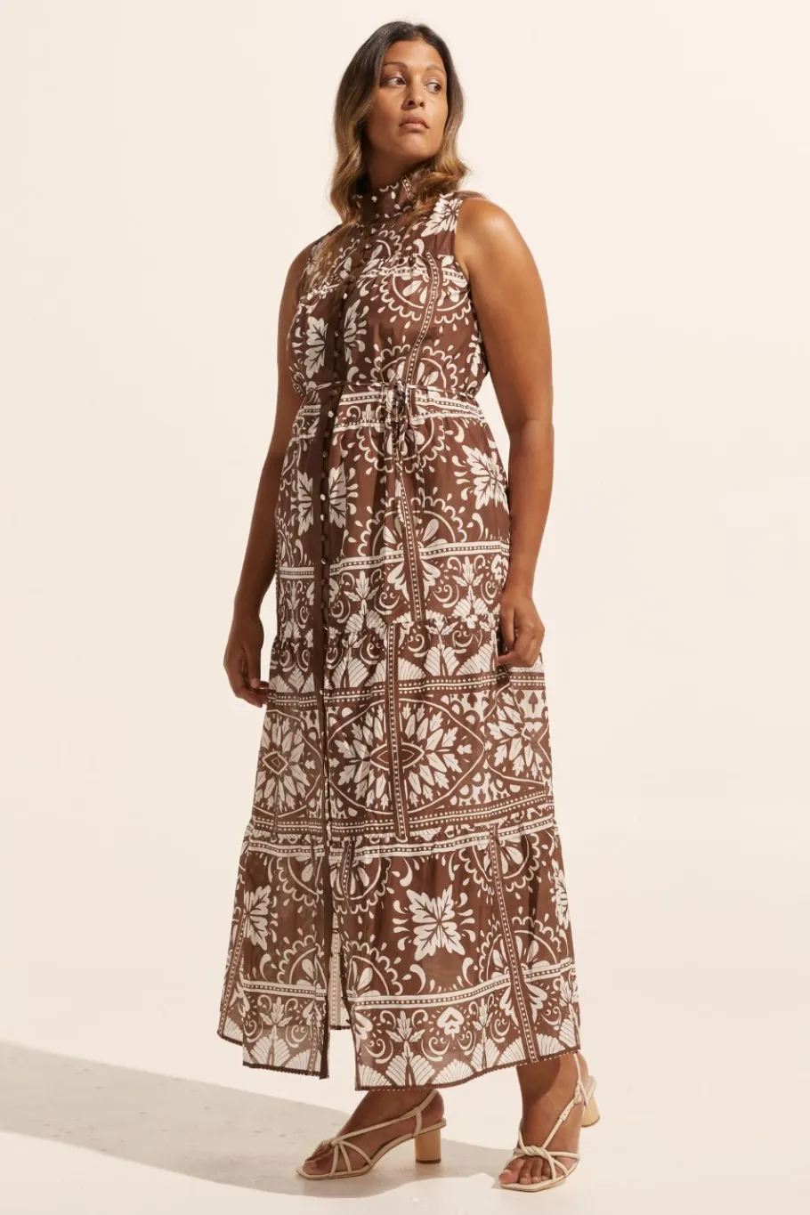 Crescent Dress-Choc Mosaic|zoe kratzmann Hot