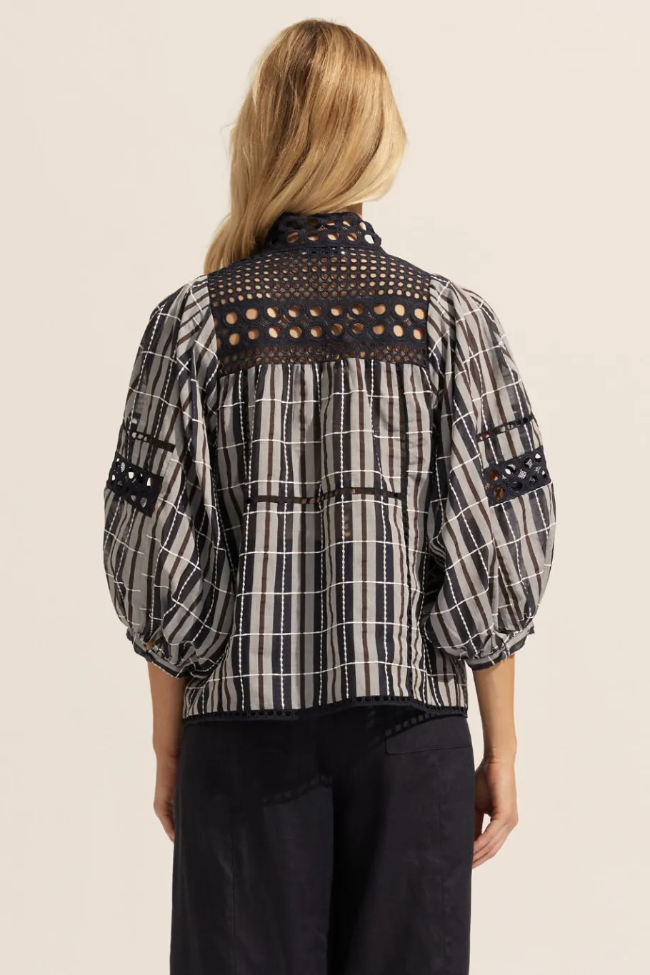 Dedicate Top-Indigo Check|zoe kratzmann Sale