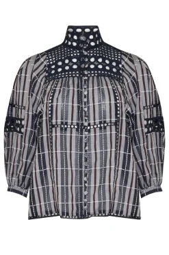 Dedicate Top-Indigo Check|zoe kratzmann Sale