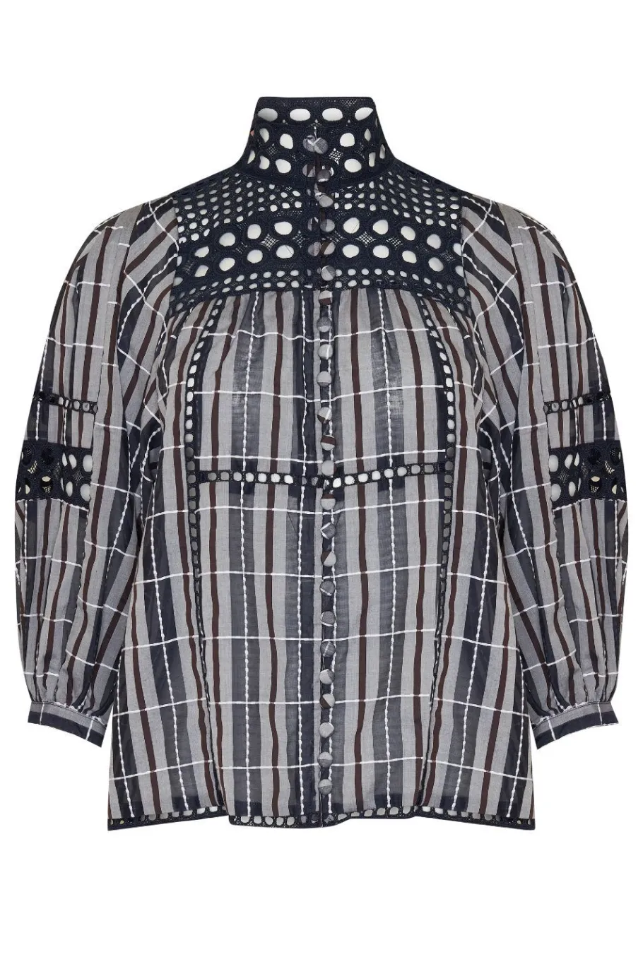 Dedicate Top-Indigo Check|zoe kratzmann Sale