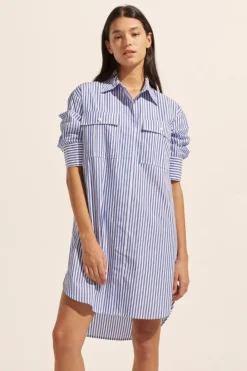 Driver Dress-Cobalt Stripe|zoe kratzmann New
