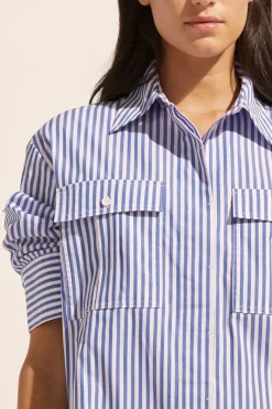 Driver Dress-Cobalt Stripe|zoe kratzmann New