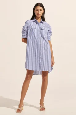 Driver Dress-Cobalt Stripe|zoe kratzmann New