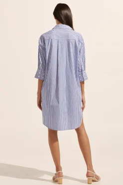 Driver Dress-Cobalt Stripe|zoe kratzmann New