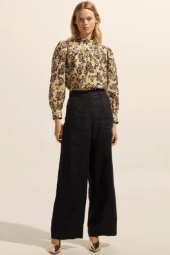 Faze Top-Ochre Floral|zoe kratzmann Clearance