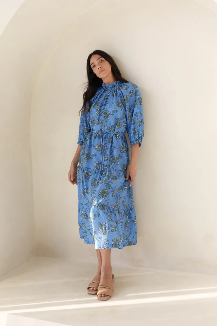 Field Dress-Azure Botanic|zoe kratzmann Hot