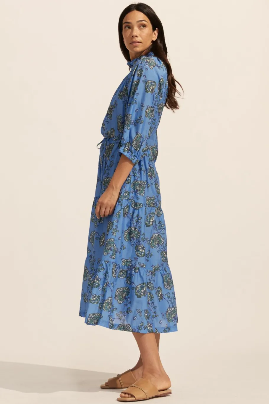 Field Dress-Azure Botanic|zoe kratzmann Hot