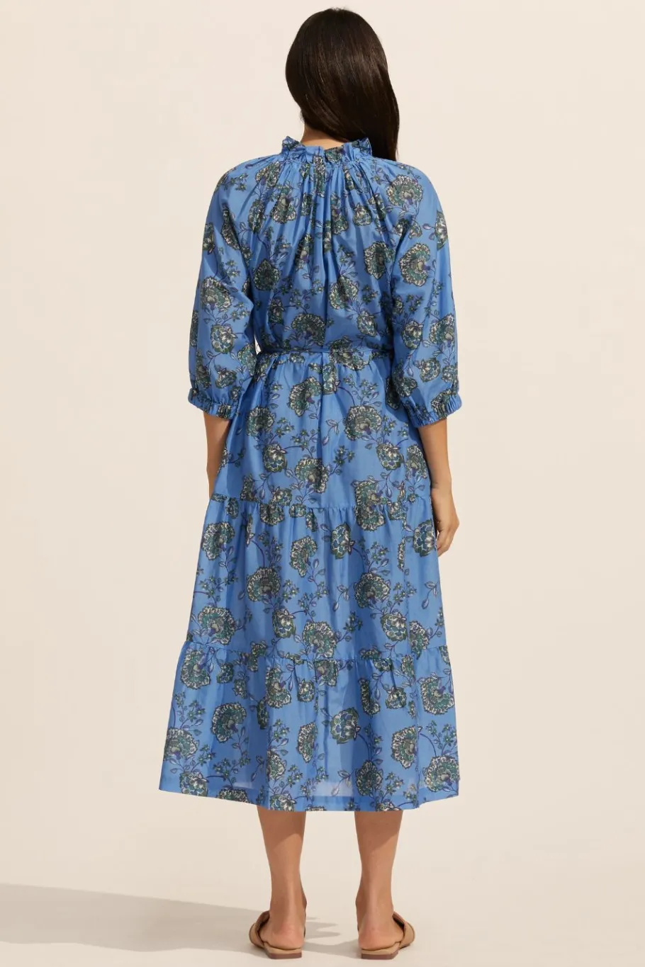 Field Dress-Azure Botanic|zoe kratzmann Hot