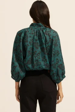 Fuse Top-Green Floral|zoe kratzmann Discount