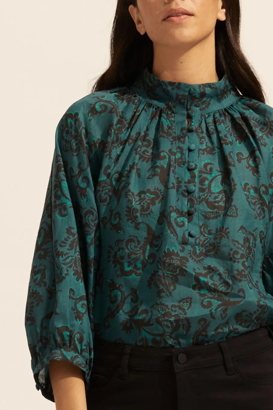 Fuse Top-Green Floral|zoe kratzmann Discount