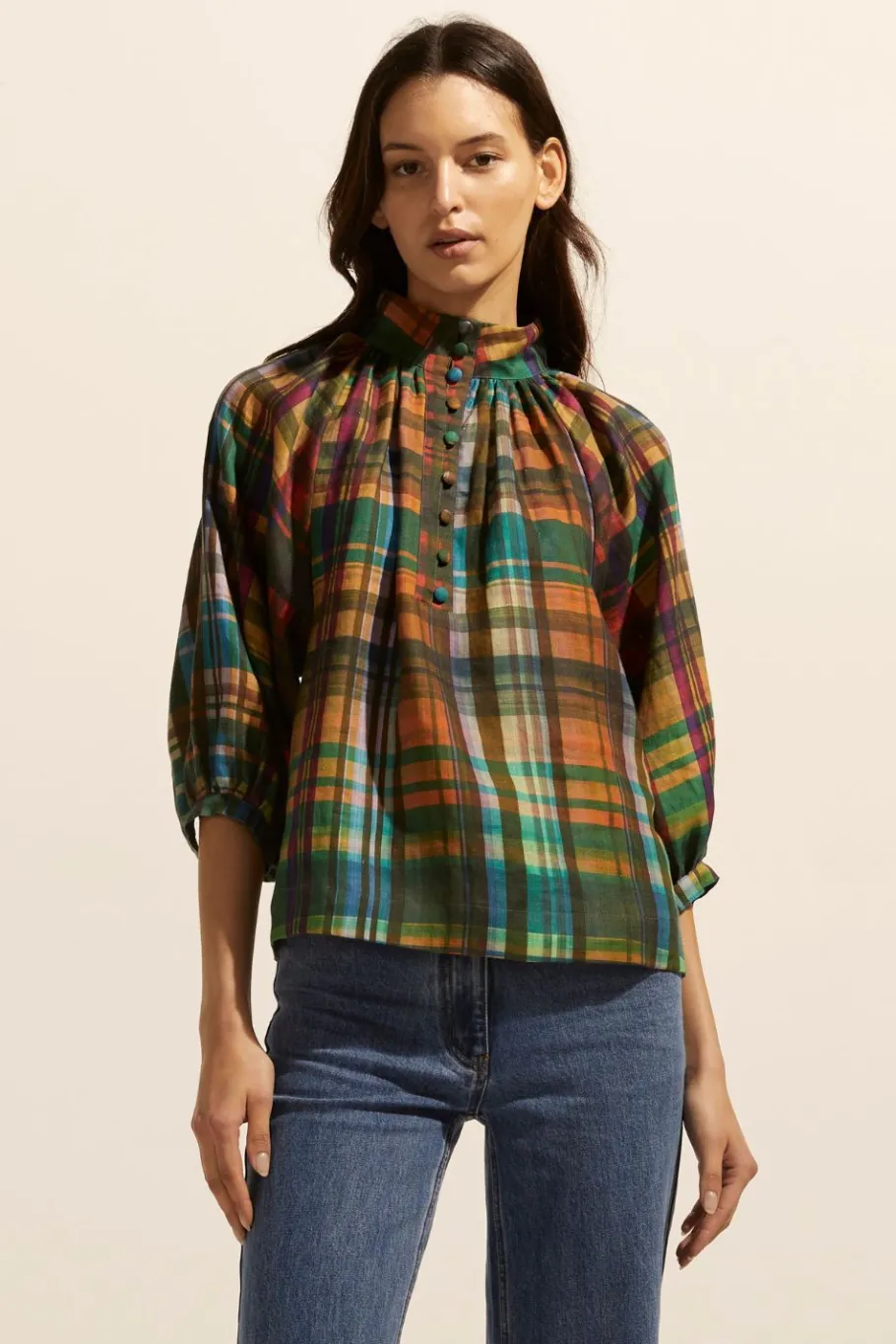 Fuse Top-Kaleidoscope Check|zoe kratzmann Clearance