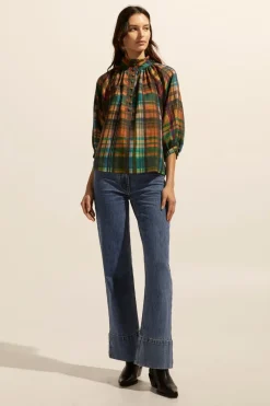 Fuse Top-Kaleidoscope Check|zoe kratzmann Clearance