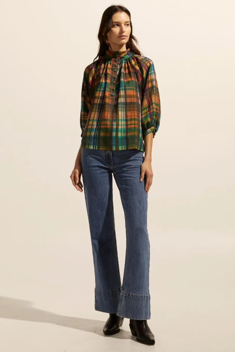 Fuse Top-Kaleidoscope Check|zoe kratzmann Clearance
