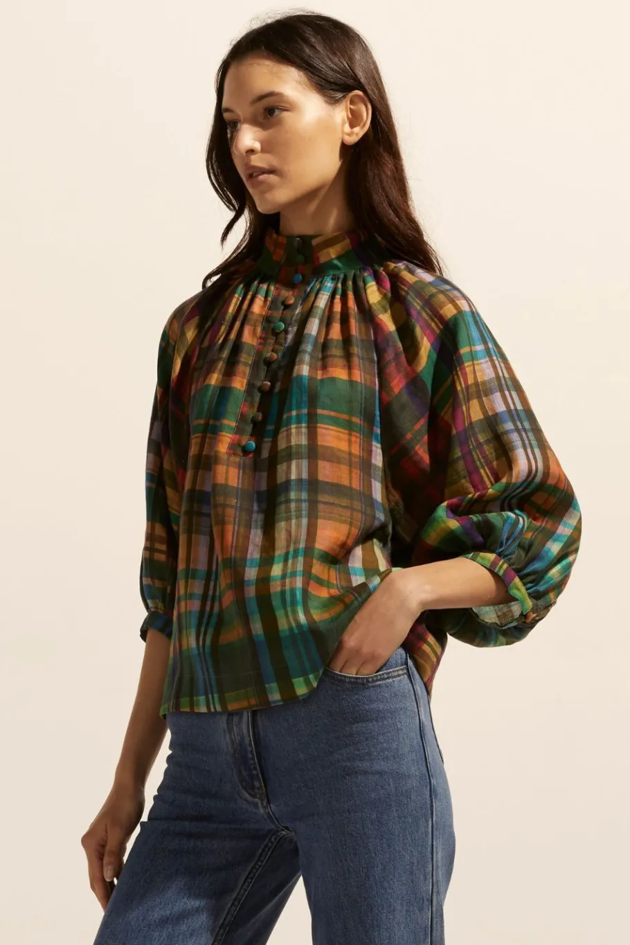 Fuse Top-Kaleidoscope Check|zoe kratzmann Clearance
