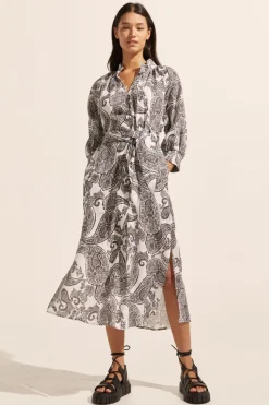 Halcyon Dress-Black Paisley|zoe kratzmann New