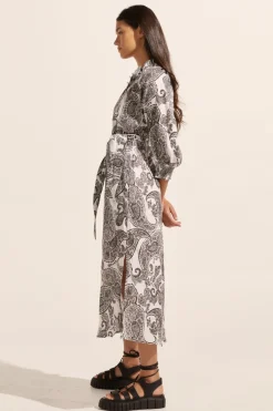 Halcyon Dress-Black Paisley|zoe kratzmann New