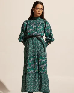 Imprint Dress-Juniper Floral|zoe kratzmann