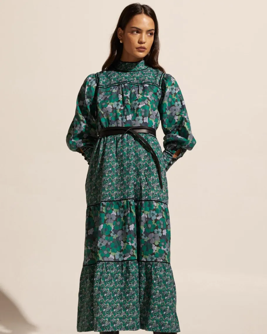 Imprint Dress-Juniper Floral|zoe kratzmann