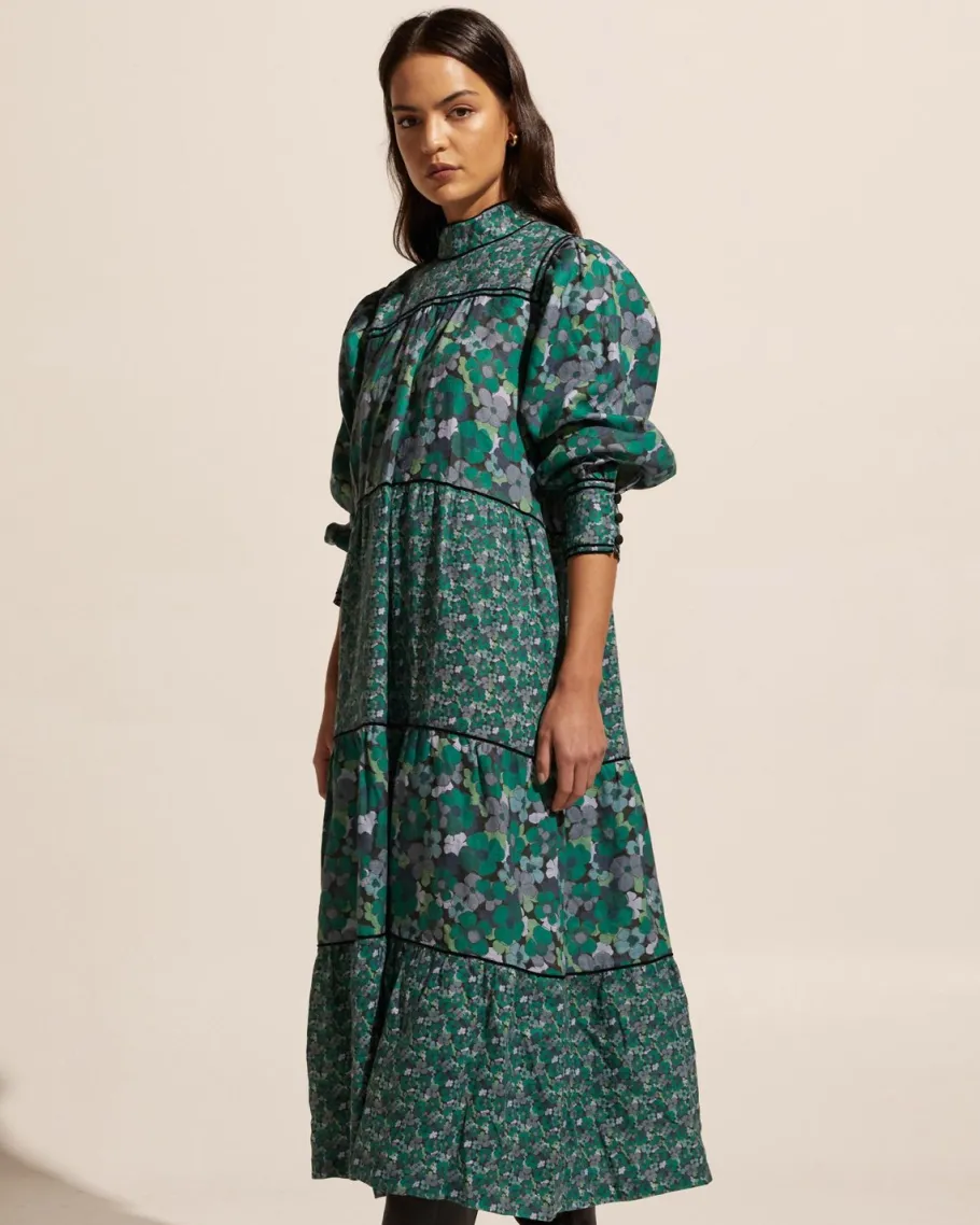 Imprint Dress-Juniper Floral|zoe kratzmann
