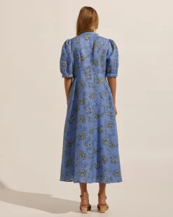 Impulse Dress-Azure Botanic|zoe kratzmann