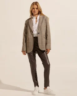 Index Jacket-Navy/Chocolate Check|zoe kratzmann Sale