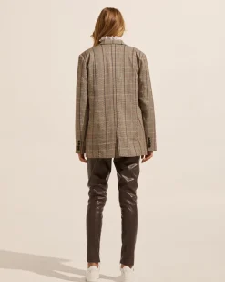 Index Jacket-Navy/Chocolate Check|zoe kratzmann Sale