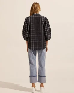 Lilt Top-Black Check|zoe kratzmann Sale