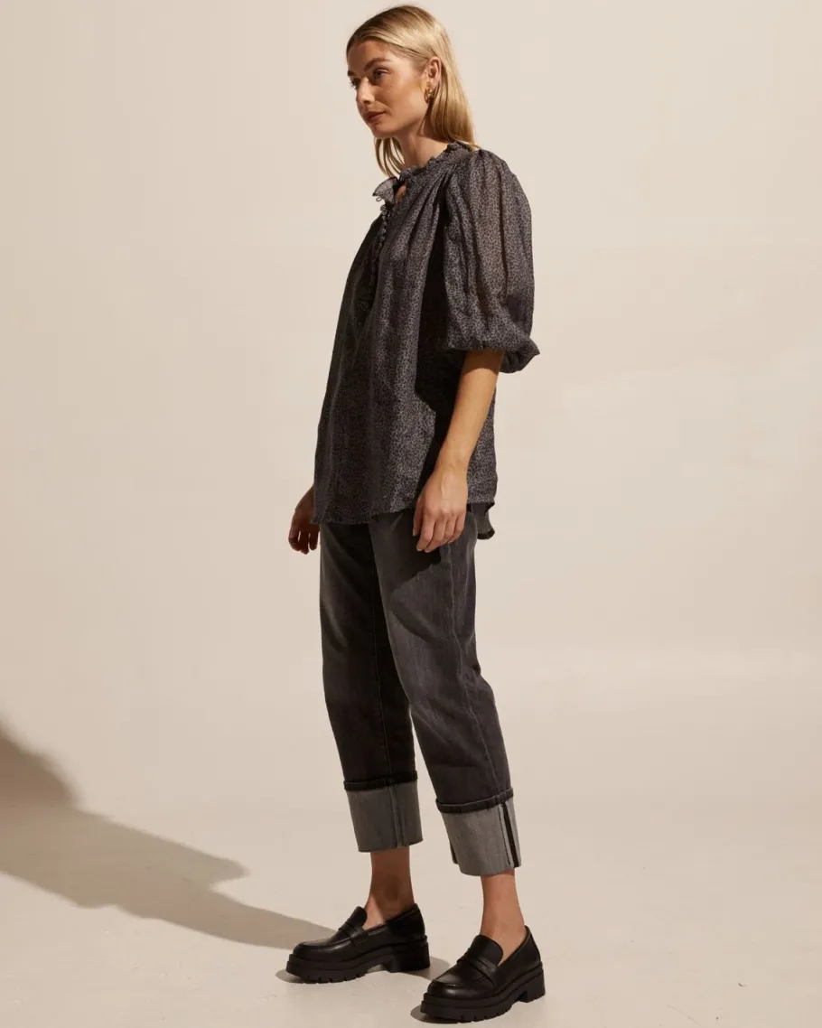 Lilt Top-Graphite Leopard|zoe kratzmann