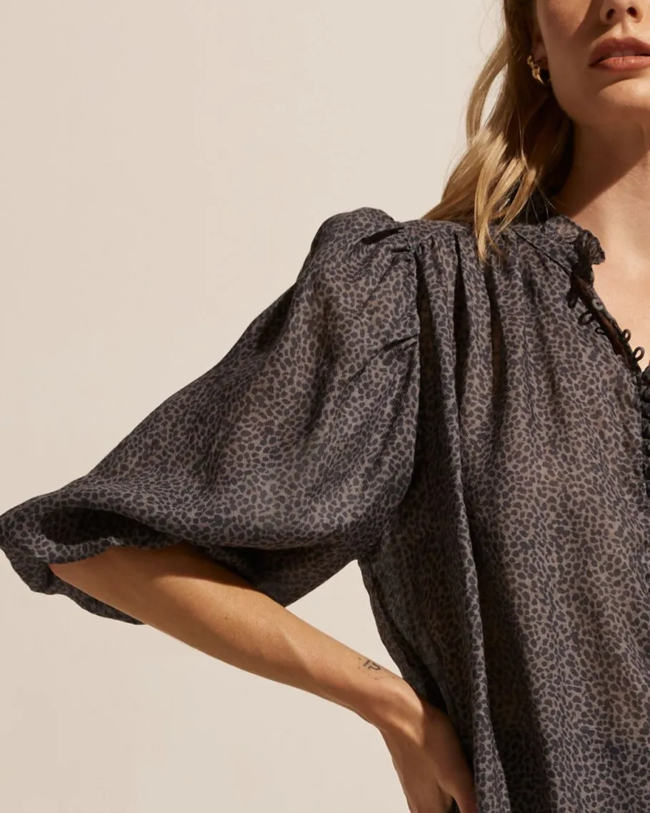 Lilt Top-Graphite Leopard|zoe kratzmann
