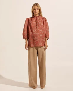 Lilt Top-Rust Paisley|zoe kratzmann Best